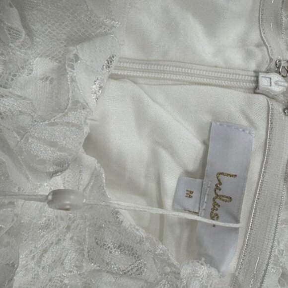 NWT Lulus Cherished Forever White Off-the-Shoulder Lace Maxi Dress​ - Picture 7 of 11